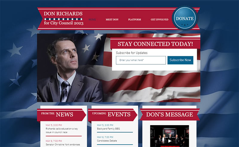 Wix Political Website Template 2