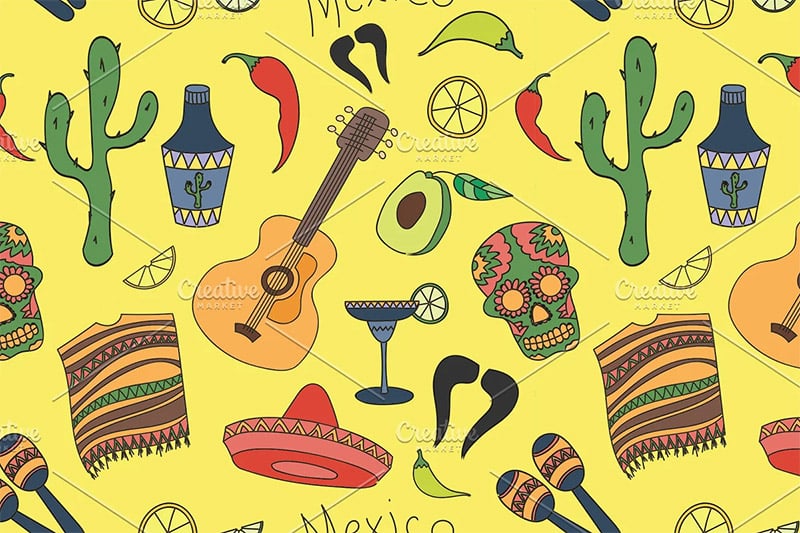 Doodle Mexican Patterns