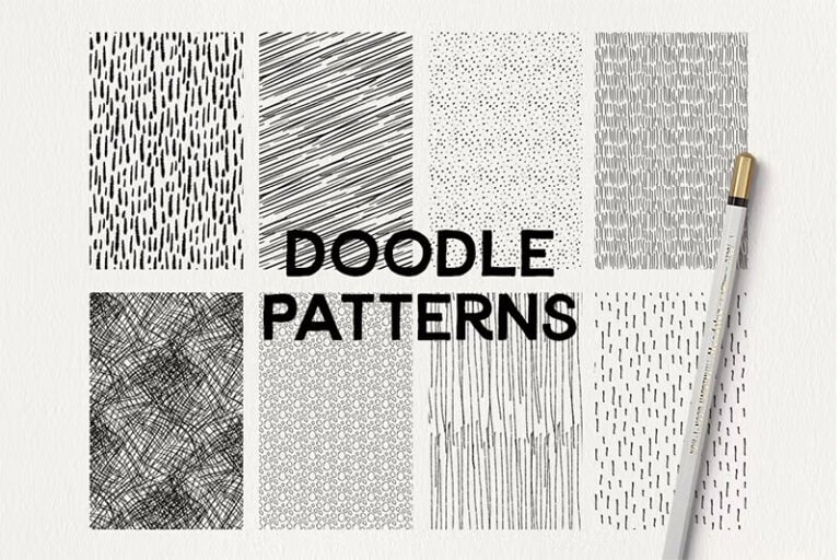 Doodle Patterns and Backgrounds for Hand-Drawn Elements