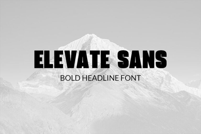 Elevate Sans - Free Bold Headline Font