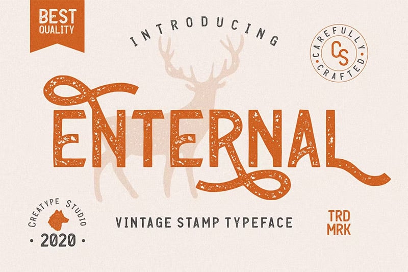 Enternal - Vintage Stamp Typeface