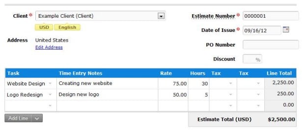 Typical Invoice