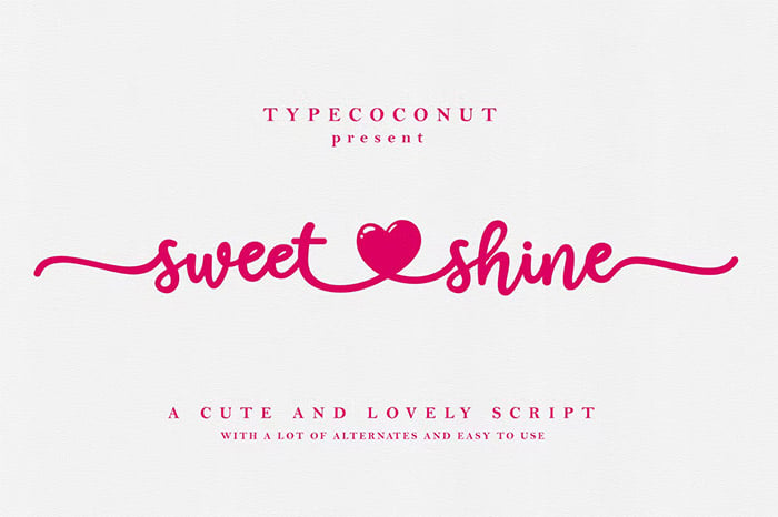 Feminine Fonts - Sweet Shine