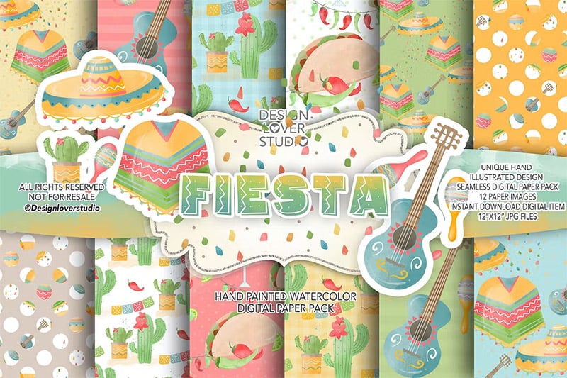 Fiesta Digital Paper Pack