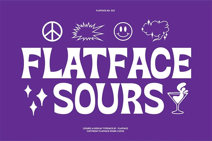 Flatface Sours - 70s Font