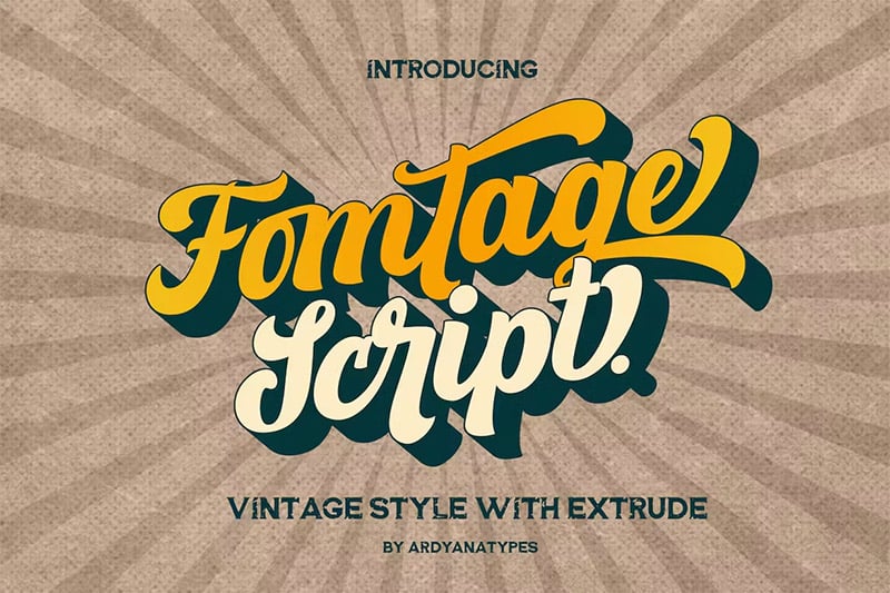 Fomtage Script - Vintage Style with Extrude