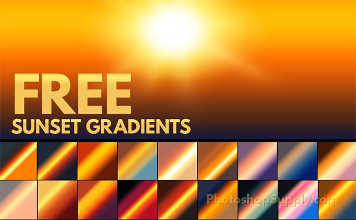 Free Sunset Gradients for Photoshop