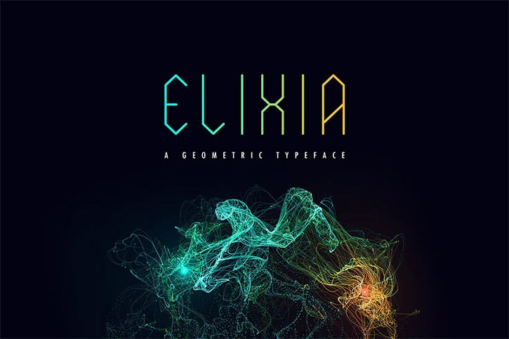 Elixia - Geometric Futuristic Font