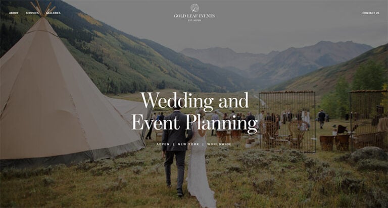 Gold Leaf Wedding Planner Website