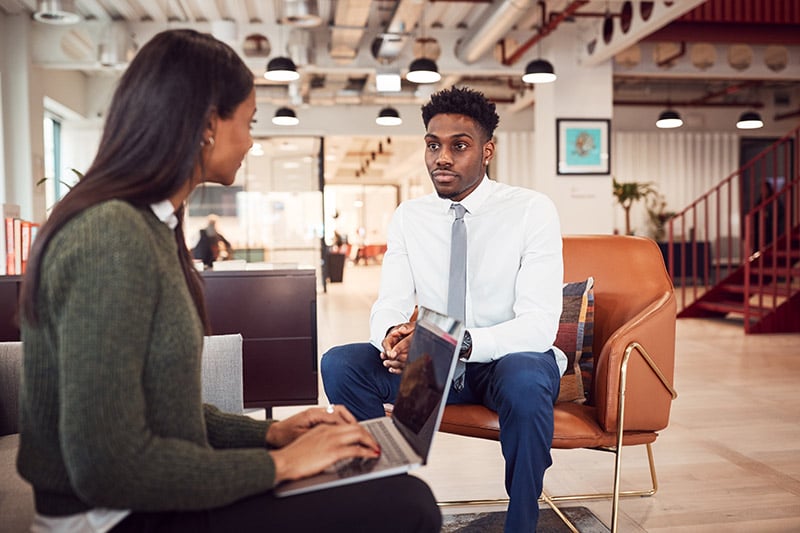 Graphic Designer Being Interviewed for a Job