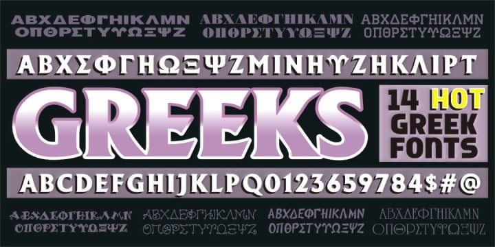 Greek Font Set 1