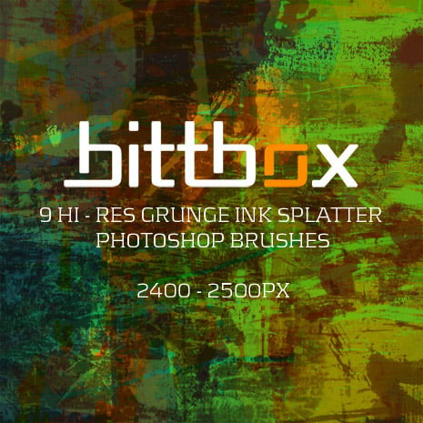 Grunge Ink Splatter Brushes