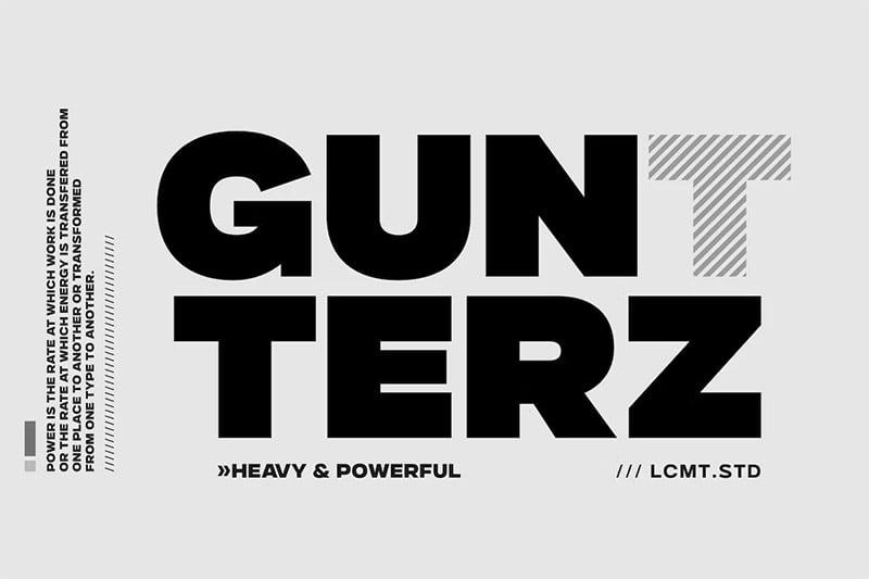 Gunterz - Powerful Sans Serif