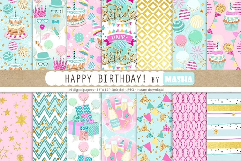 40 Birthday Backgrounds (Graphics, Patterns, and Videos)