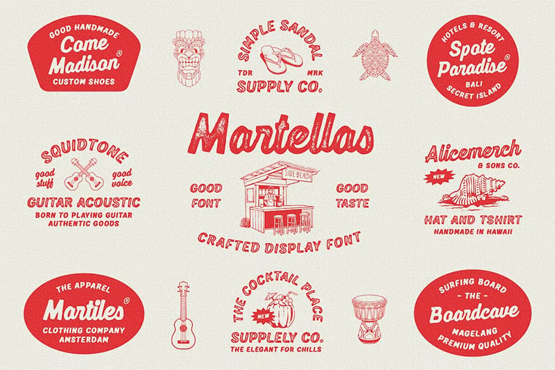 Hawaiian Fonts - Martellas