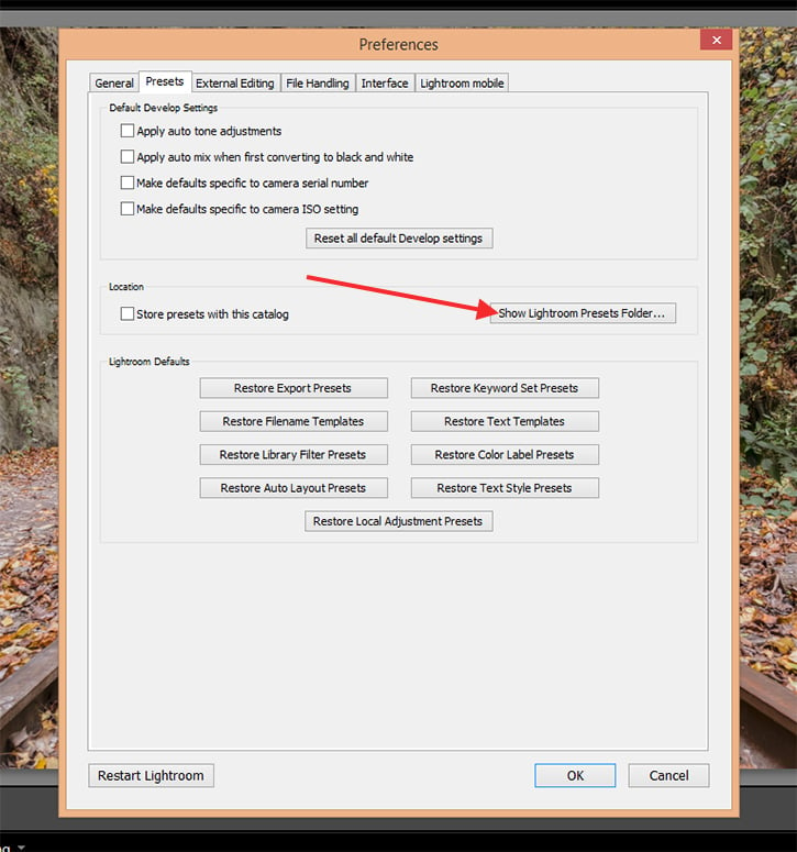 How to Install Lightroom Presets - Step 1