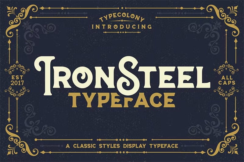 Iron Steel Typeface