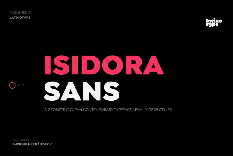 Isidora Sans - Geometric Font Family