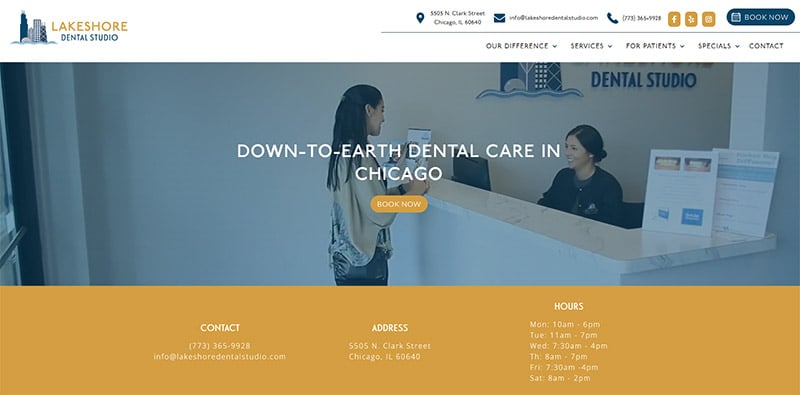 Lakeshore Dental Studios Website