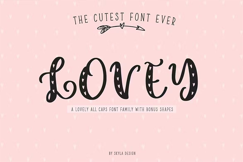 Lovey - Cute Heart Font Family