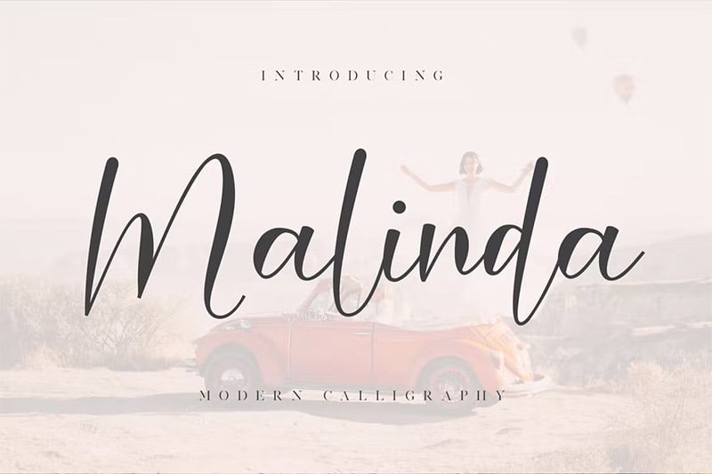 Wedding Invitation Fonts - Malinda