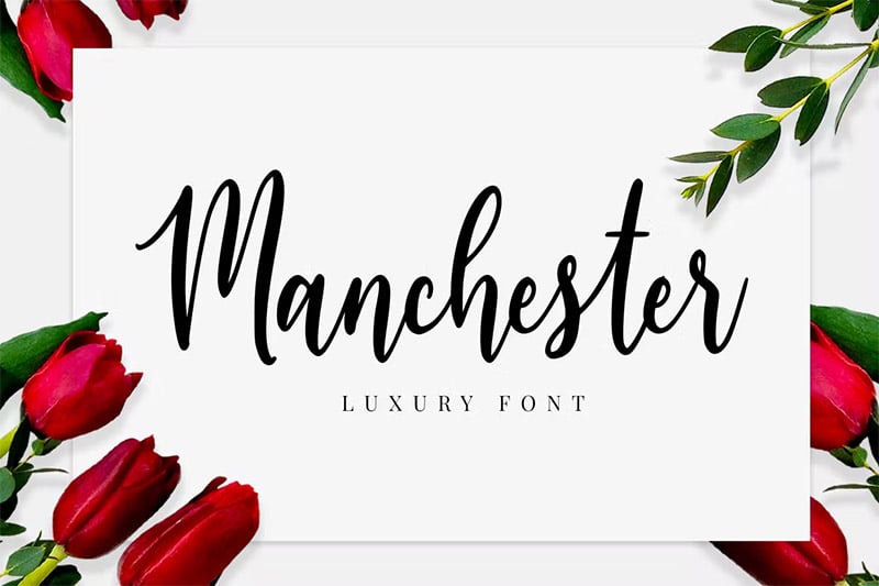 Manchester Wedding Invitation Font