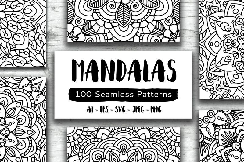 Mandalas Seamless Patterns