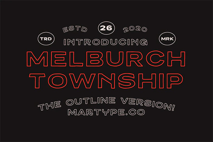 Melburch Typeface