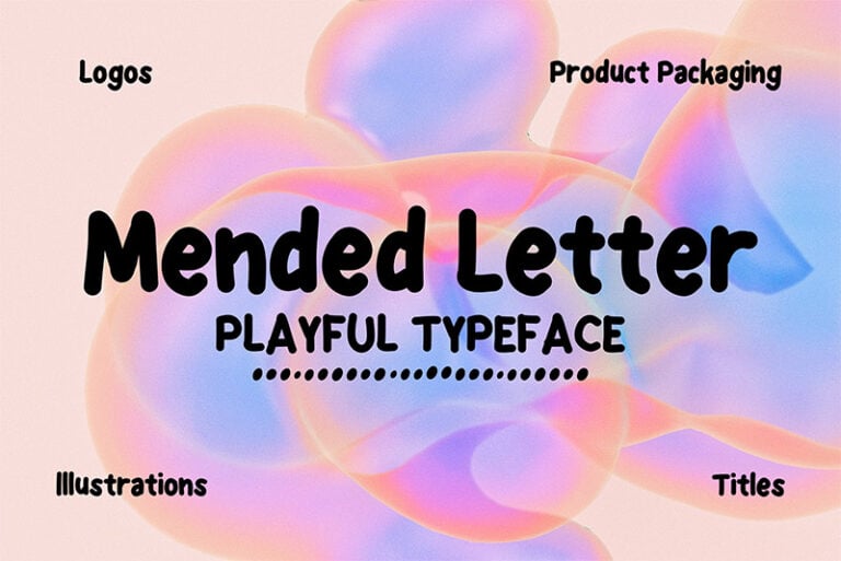 Mended Letter: Free Playful Typeface