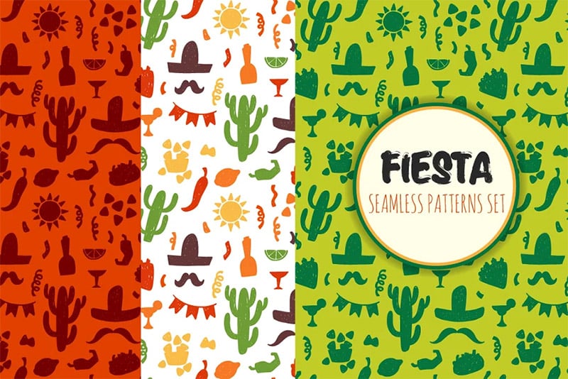 Fiesta Seamless Patterns Set