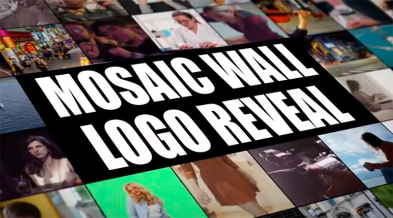 Mosaic Wall Logo Reveal