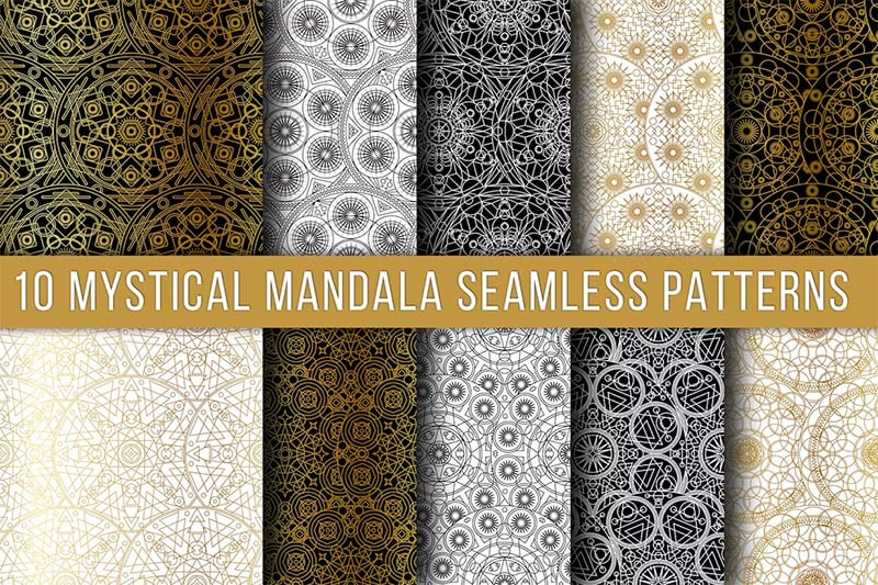 Mystical Mandala Seamless Patterns