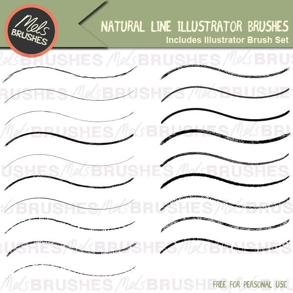 Natural Line Illustrator Brushes