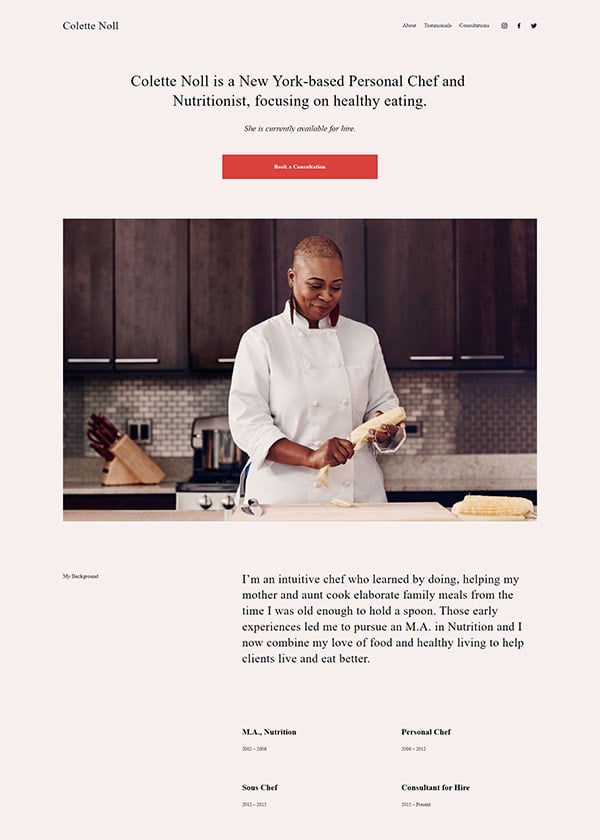 Colette Noll Squarespace Template