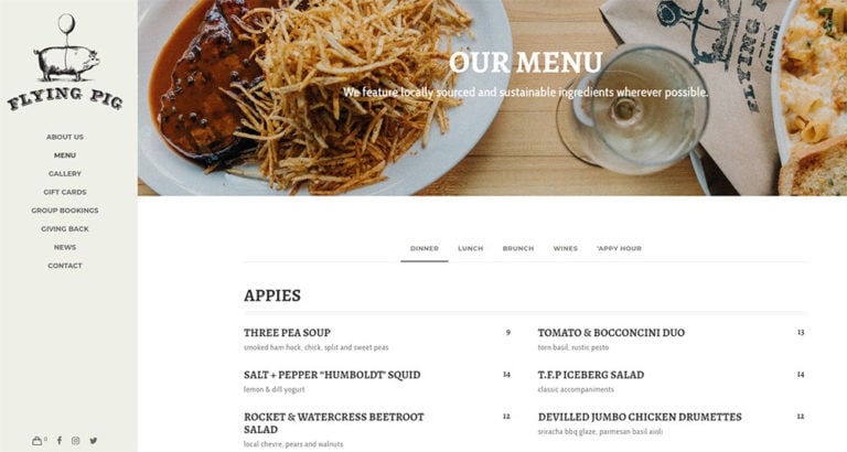 Online Menu Design Trends