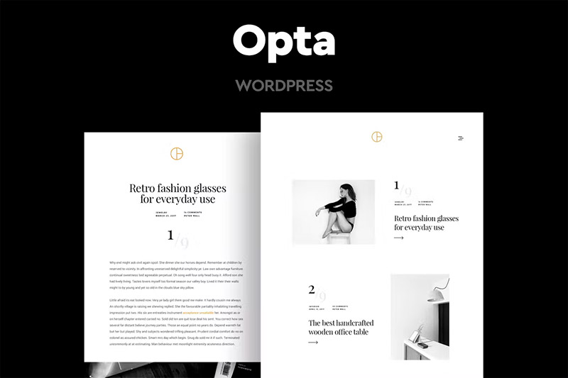 Opta WordPress Portfolio Theme