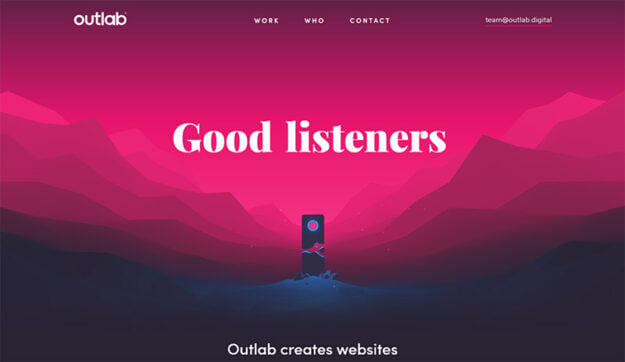 Outlab's Colorful Website