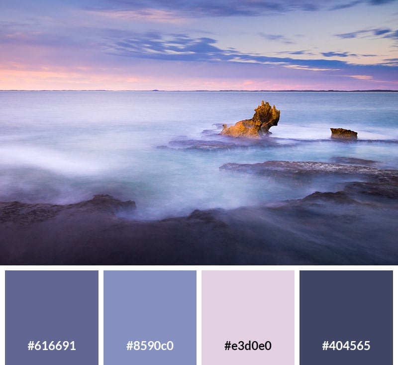 Pastel color codes for seascape