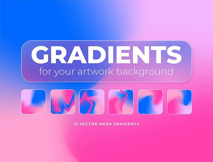 Pink and Blue Gradient Backgrounds