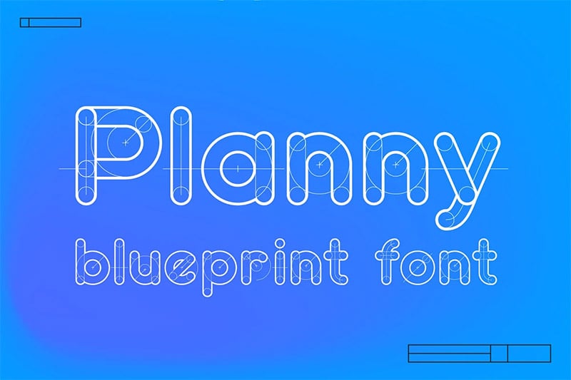 Planny Blueprint Font