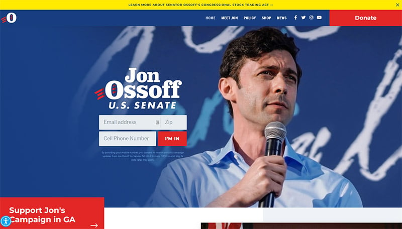 Politician Website - Jon Ossoff