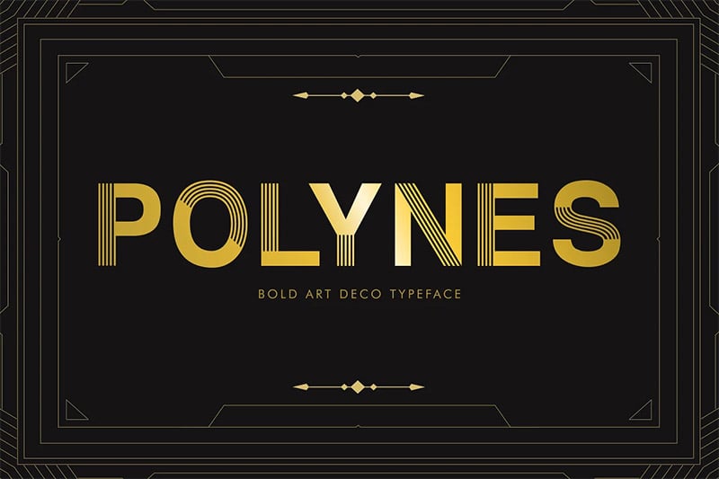 Polynes Art Deco Font