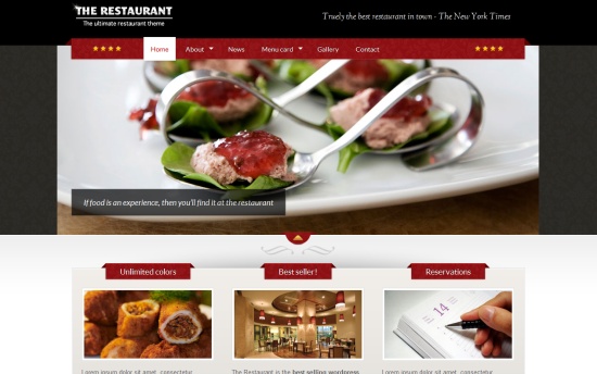 The Restaurant WordPress Theme