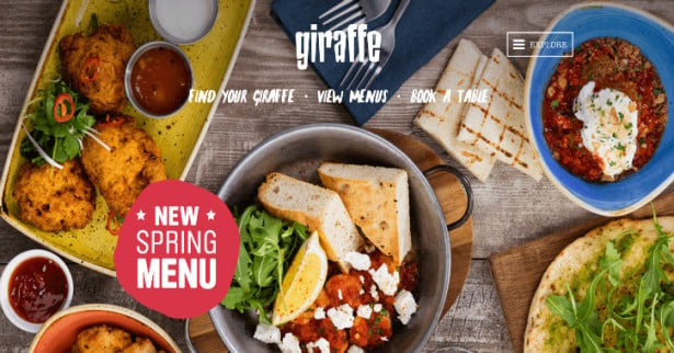 Giraffe's Restaurant Website