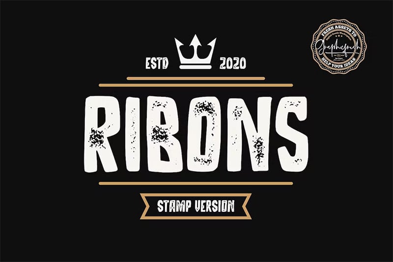 Ribons - Vintage Stamp