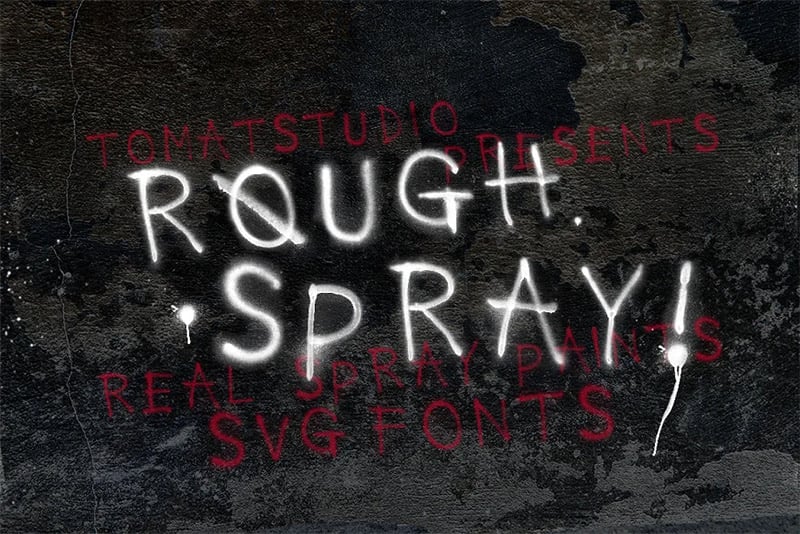 Rough Spray SVG Typeface