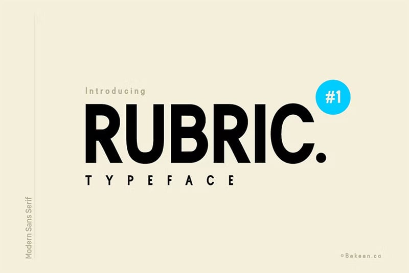 Rubric - Modern Sans Serif