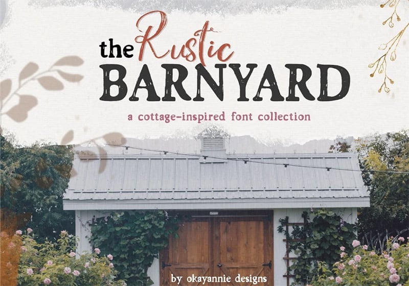 The Rustic Barnyard Font Collection