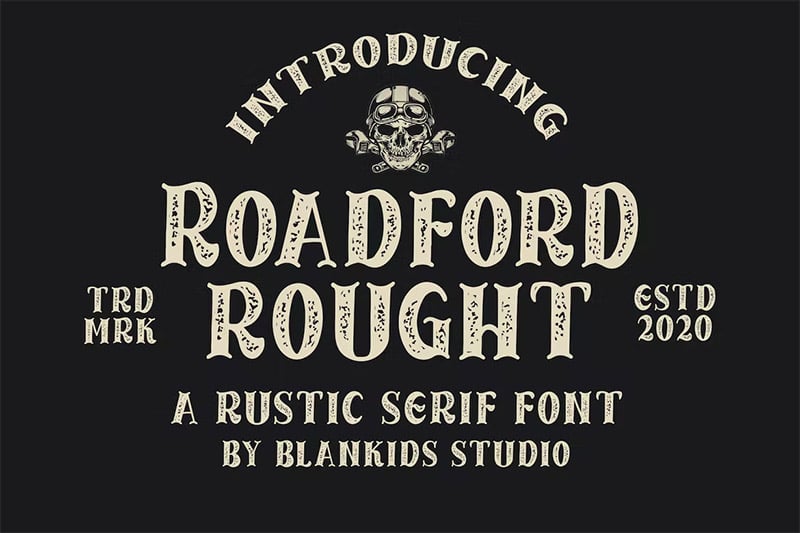 Roadford Rought - Rustic Serif Font