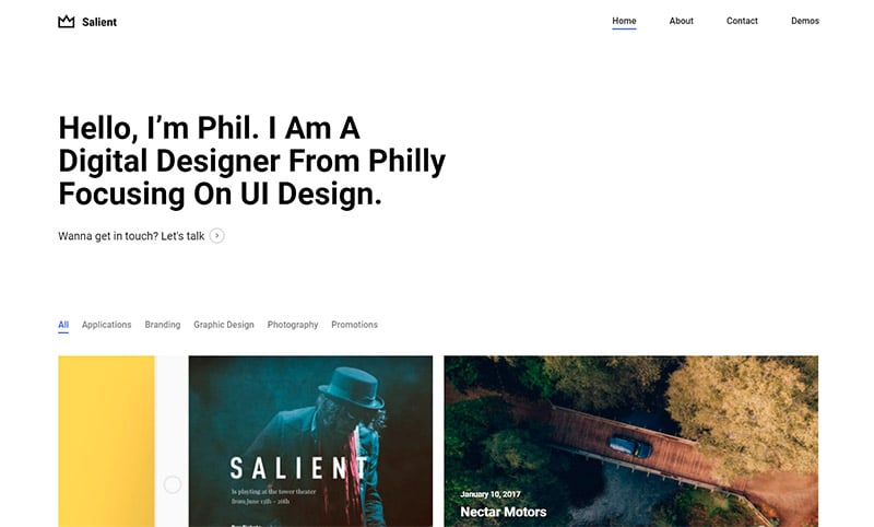 Salient WordPress Theme